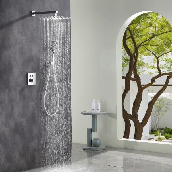 Душевой комплект Black&White Gravity 9101CGH с термостатом хром