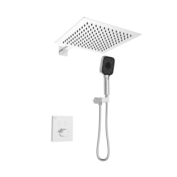 Душевой комплект Black&White Gravity 9101CGH с термостатом хром