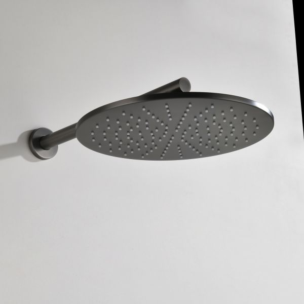 Душевой комплект Black&White Gravity 9301GM с термостатом оружейная сталь