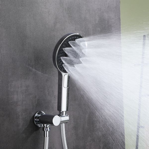 Душевой комплект Black&White Gravity 9401C с термостатом хром