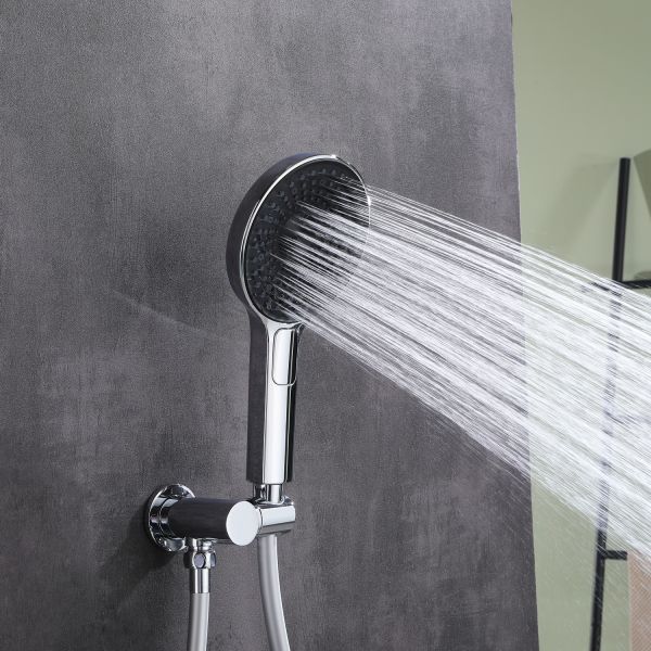 Душевой комплект Black&White Gravity 9401C с термостатом хром