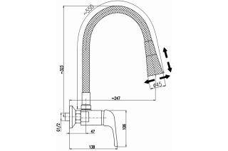 Смеситель для кухни Rav Slezak Sazava SA502.5/13 хром черный Смеситель для кухни Rav Slezak Sazava SA502.5/13 хром черный