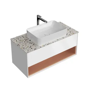 Тумба под раковину Kerama Marazzi Плаза Модерн KMPMCb100MSh1 100 см белый матовый/сахара
