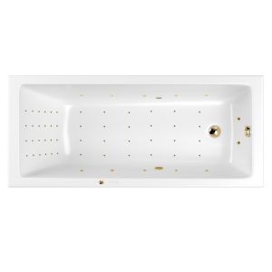 Гидромассажная ванна WHITECROSS Wave Slim 0111.180080.100.NANO.GL 180x80 см Nano золото