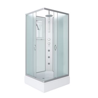 Душевая кабина Niagara Classic 330844QBKTG 100x90 см профиль хром стекло матовое