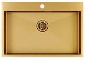 Мойка кухонная Paulmark Kroner PM217551-BG брашированное золото