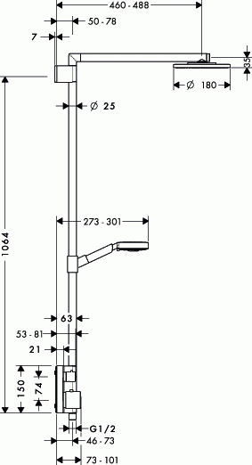 Душевая система Hansgrohe Raindance  27192000 хром