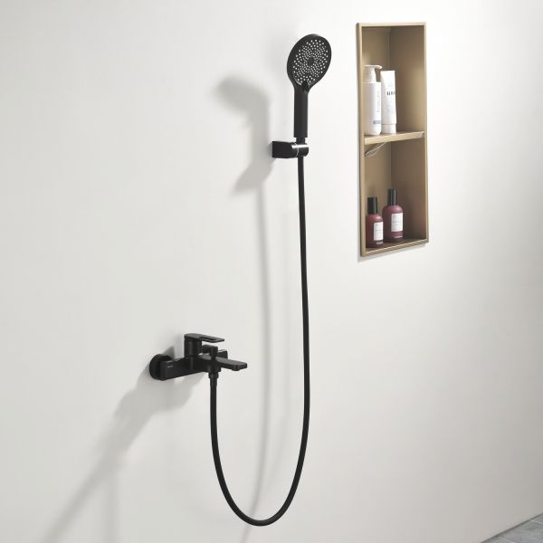 Смеситель для ванны и душа Black&White Gravity 9101MB чёрный матовый