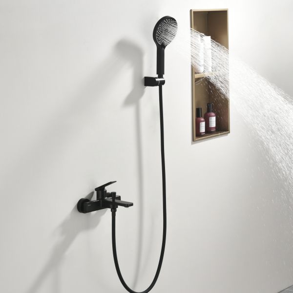 Смеситель для ванны и душа Black&White Gravity 9101MB чёрный матовый