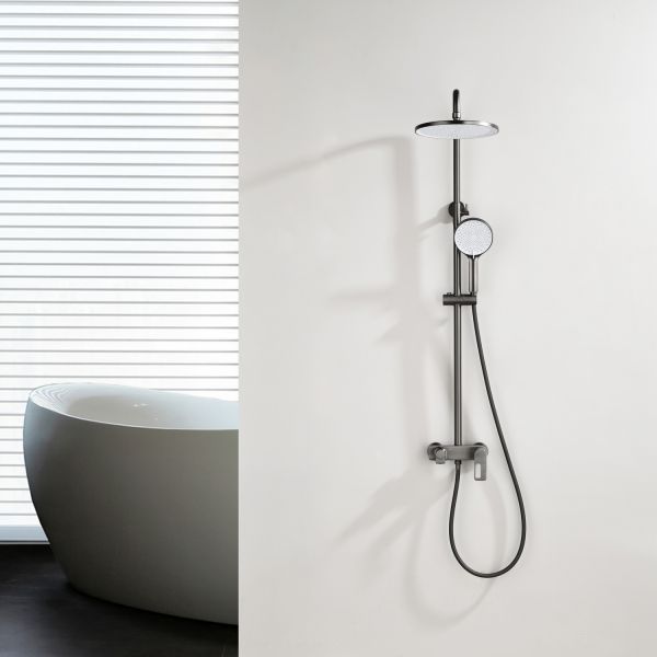 Душевая стойка Black&White Gravity 9102GM оружейная сталь