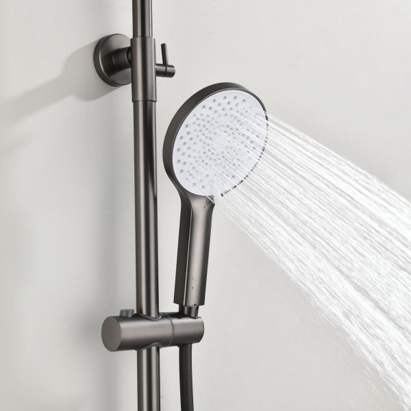 Душевая стойка Black&White Gravity 9102GM оружейная сталь