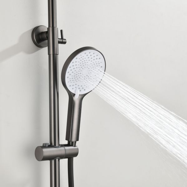 Душевая стойка Black&White Gravity 9102GM оружейная сталь