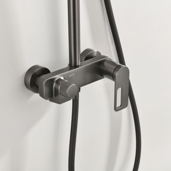 Душевая стойка Black&White Gravity 9102GM оружейная сталь