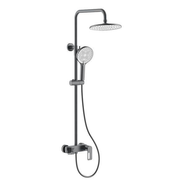 Душевая стойка Black&White Gravity 9102GM оружейная сталь