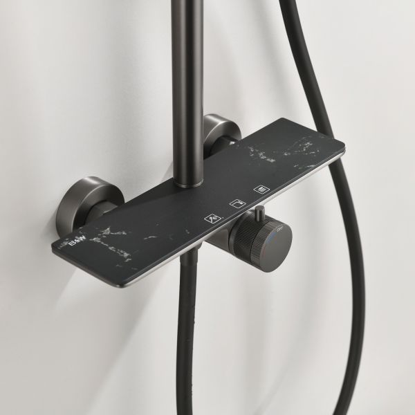 Душевая стойка Black&White Gravity 9104GM оружейная сталь