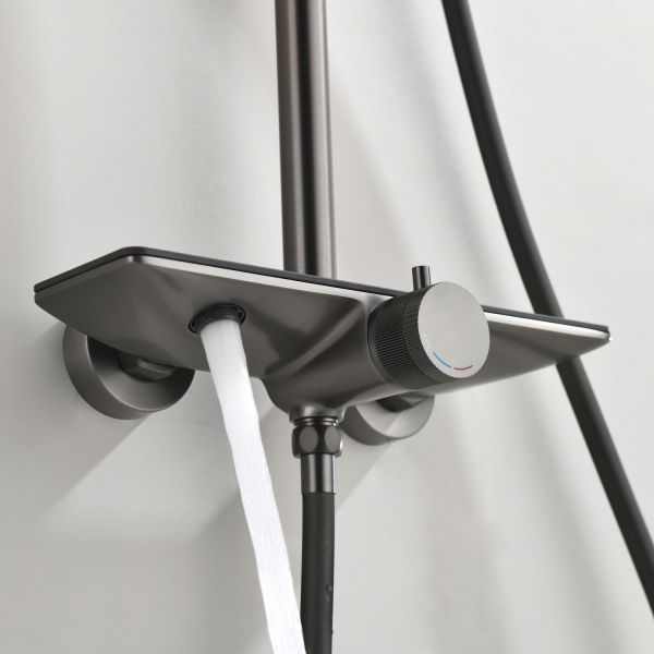 Душевая стойка Black&White Gravity 9104GM оружейная сталь