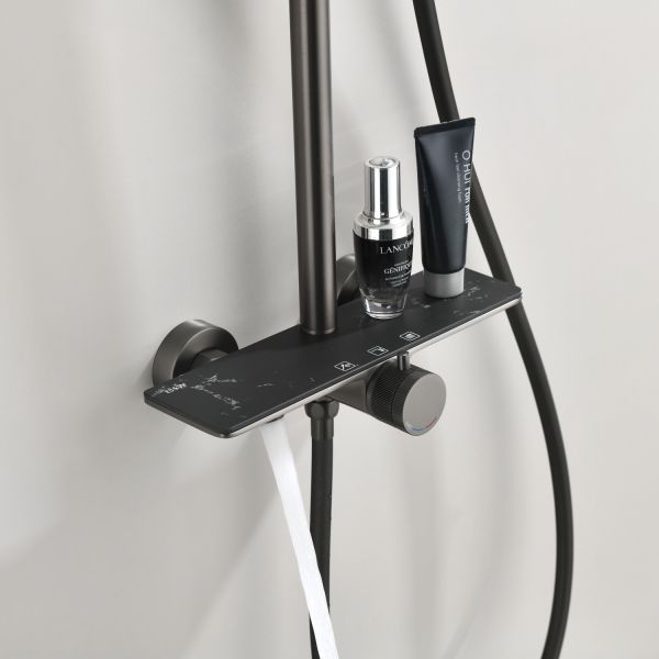 Душевая стойка Black&White Gravity 9104GM оружейная сталь