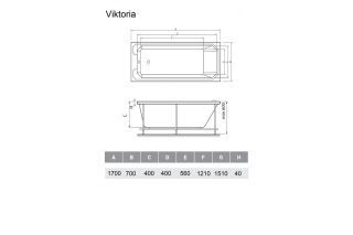 Акриловая ванна Relisan Viktoria 170x70 Гл000026566 без гидромассажа Акриловая ванна Relisan Viktoria 170x70 Гл000026566 без гидромассажа