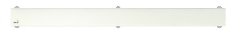Решетка для душевого лотка AlcaPlast дизайн GLASS 65см белое стекло GL1200-650