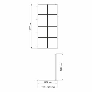 Душевая перегородка Wasserkraft Glan 66W40 120x200 cм
