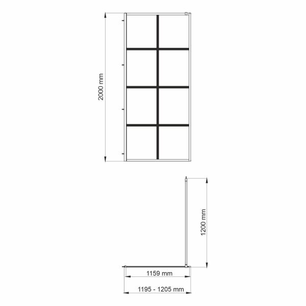 Душевая перегородка Wasserkraft Glan 66W40 120x200 cм