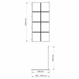 Душевая перегородка Wasserkraft Glan 66W44 100x200 cм