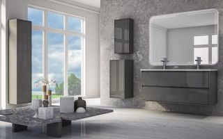 Тумба под раковину Cezares 120x57 Antracite Glass 41811