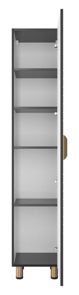 Напольный шкаф - пенал Brevita Gloster GLOS-05035-48-2П правый 35см графит