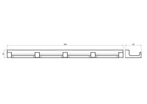 Вешалка с пятью крючками для ванной Wonzon & Woghand Eclipse WW-9155-LG золото глянцевое