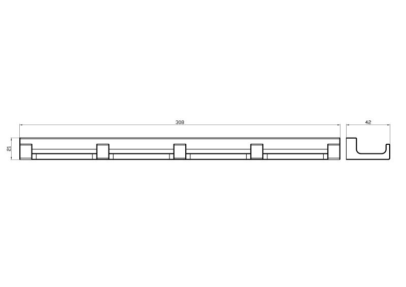 Вешалка с пятью крючками для ванной Wonzon & Woghand Eclipse WW-9155-LG золото глянцевое