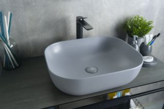 Раковина Gid Gm1302 53336 накладная серая матовая 50x40x14 Раковина Gid Gm1302 53336 накладная серая матовая 50x40x14