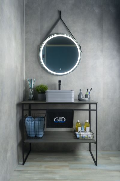 Раковина Gid Gm965 53338 накладная серая матовая 38.5x38.5x13.5