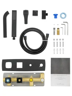 Смеситель для ванны и душа Wonzon & Woghand Flex WW-88889072-MB чёрный матовый