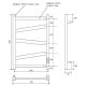 Полотенцесушитель электрический APEXTERMO Genesis GN00165BM 600x500 черный матовый