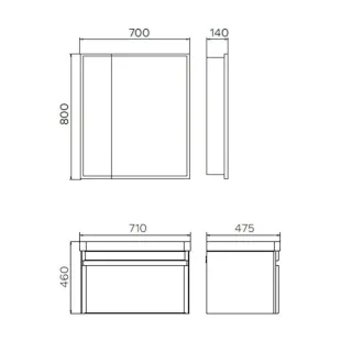 Тумба под раковину Comforty Валдай-70П 00-00020837 белый матовый