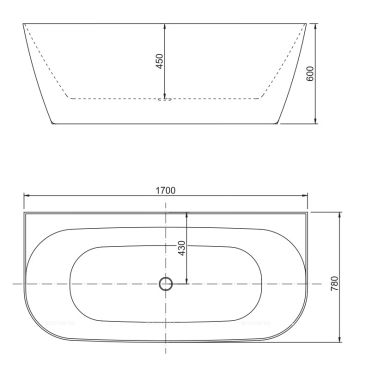 Акриловая ванна Allen Brau Priority 2.21001.20/CGM 170x78 см