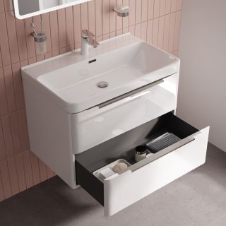 Тумба с раковиной IDDIS Клауд Икс (Cloud X) CLX80W0i95K 80 см белый