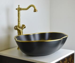 Раковина чаша Bronze de Luxe Black Orchid 1395, черный Раковина чаша Bronze de Luxe Black Orchid 1395, черный