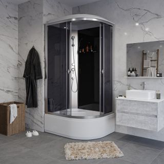 Душевая кабина Niagara Eco E120/80/40L/TN 120x80 см профиль хром стекло тонированное
