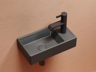 Раковина подвесная Ceramicanova Элемент (Element) CN6051LMDH 41 см тёмный антрацит матовый