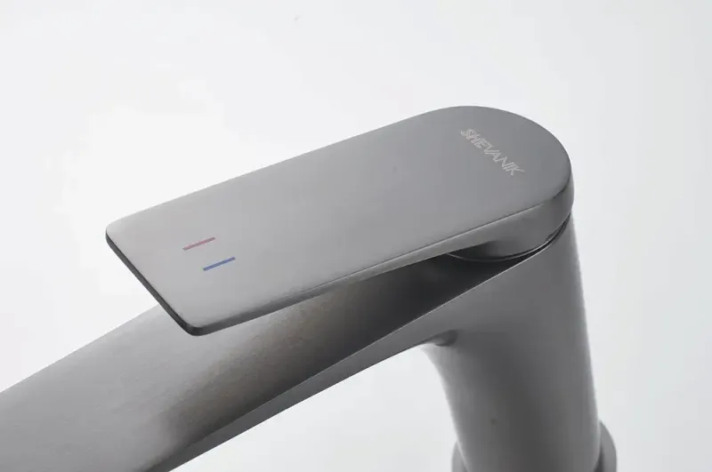 Смеситель для раковины Shevanik S9101T оружейная сталь
