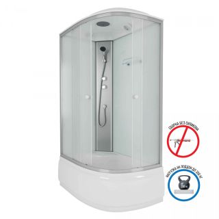 Душевая кабина Niagara Eco E120/80/40L/MT 120x80 см профиль хром стекло матовое