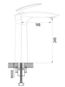 Смеситель для раковины Rose R1111 хром