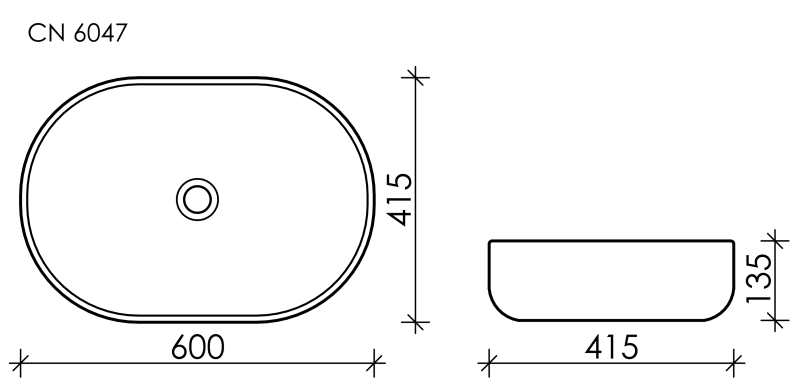Раковина Ceramica Nova Element CN6047 60см белый