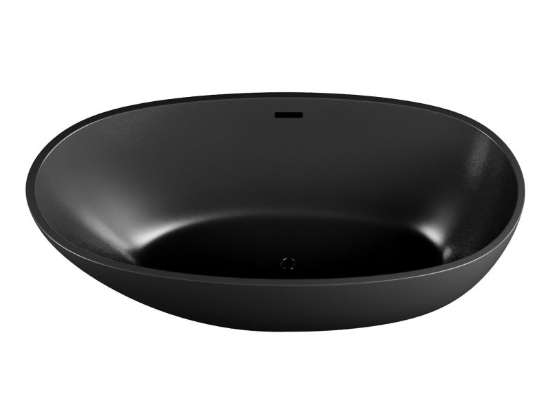 Акриловая ванна Grossman Fly GR-1104MBB 170x75см чёрный матовый