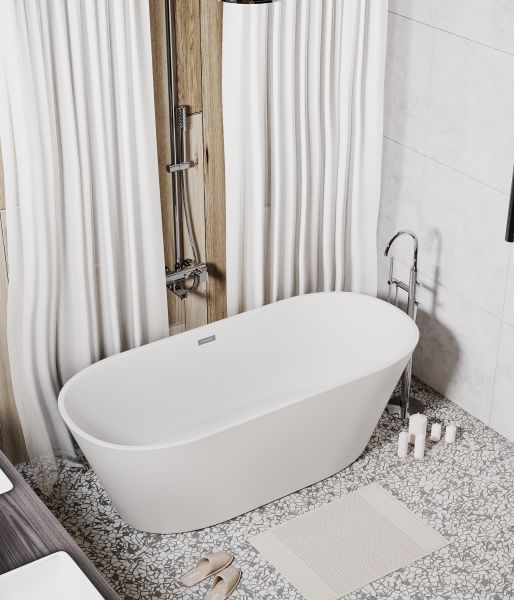 Акриловая ванна Grossman Forta GR-1503M 170x75см белый матовый