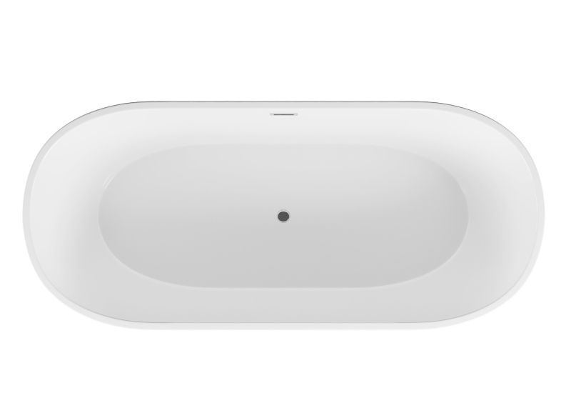 Акриловая ванна Grossman Forta GR-1503MB 170x75см чёрный матовый/белый