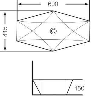 Раковина Grossman Color 60см белый GR-3030