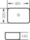 Раковина Grossman Color 46см чёрный/белый GR-4041BW