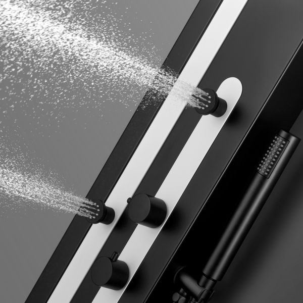 Душевая панель Black&White Gravity 027000 чёрный матовый/белый матовый